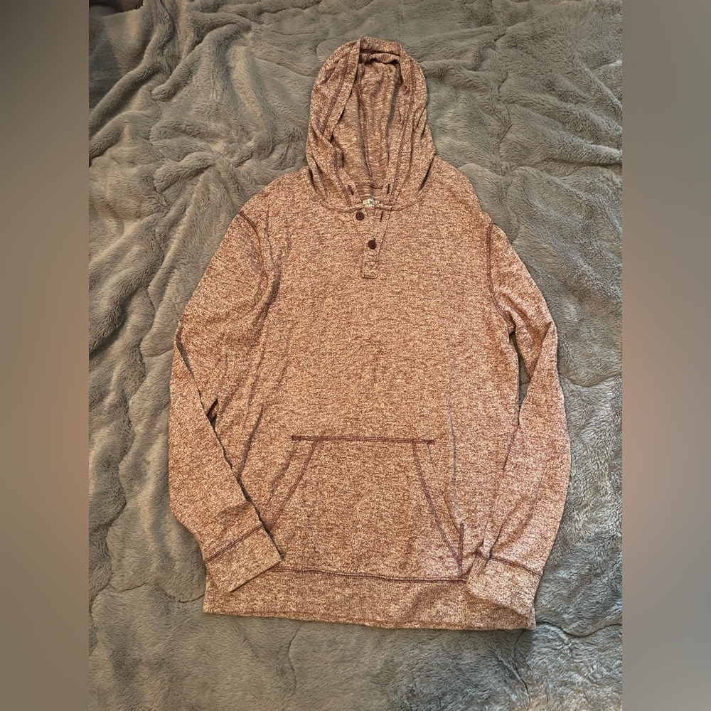 Urban pipeline brand hooded long sleeve shirt purple/white size large
